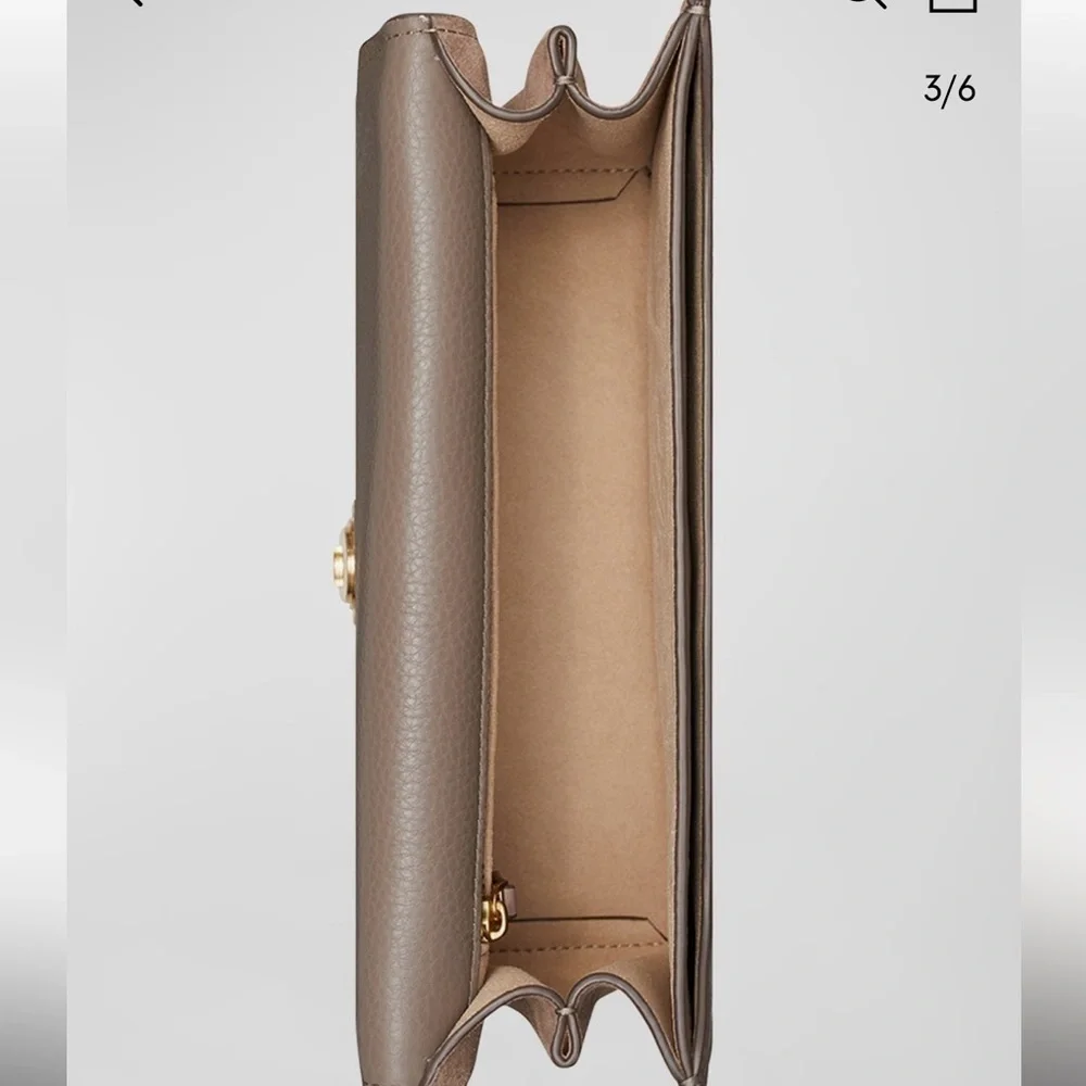 New Tory Burch Miller Pebbled Leather Shoulder Bag
